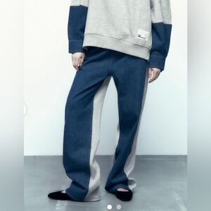 Zara mixed material sweatpants